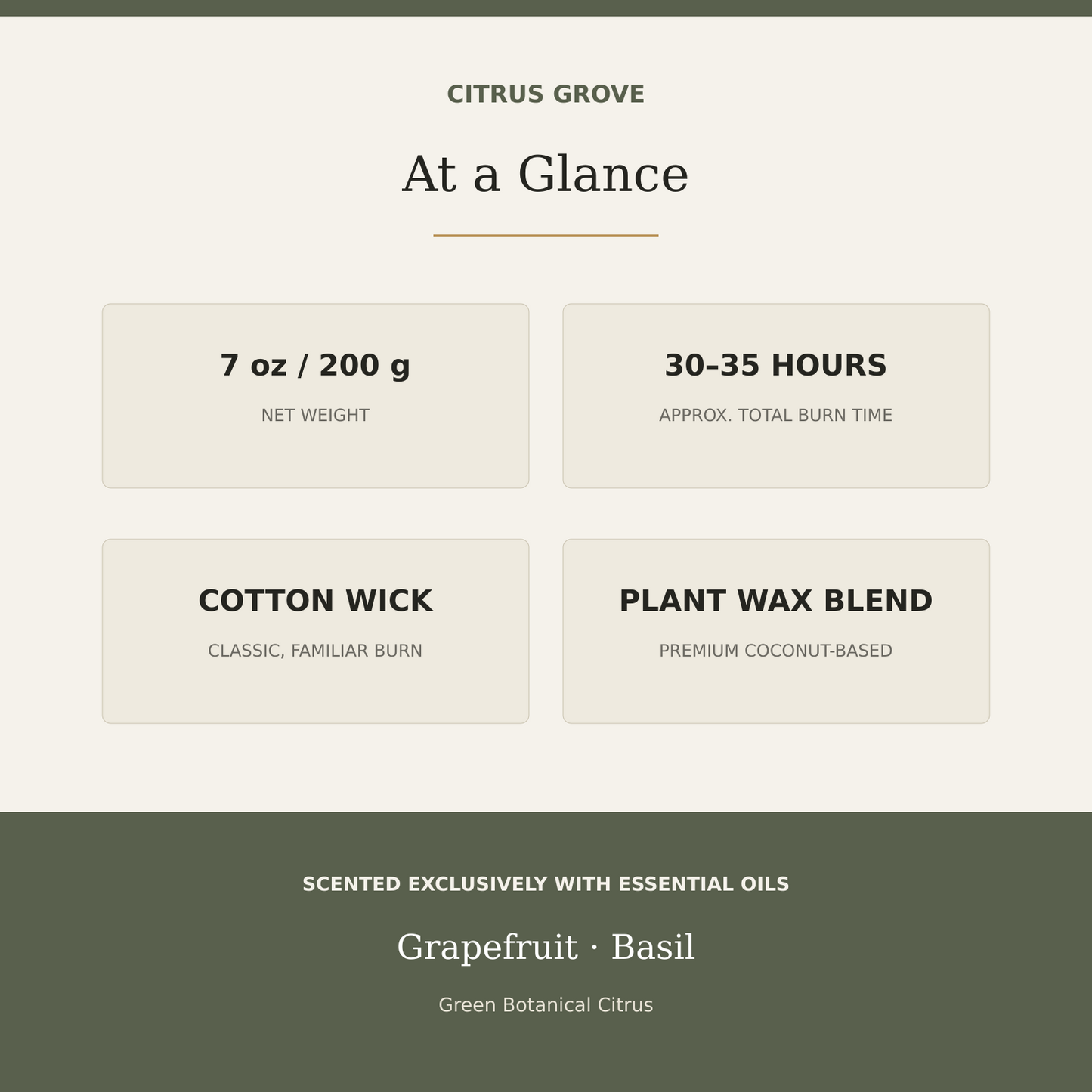 AROMU C03 Citrus Grove product facts