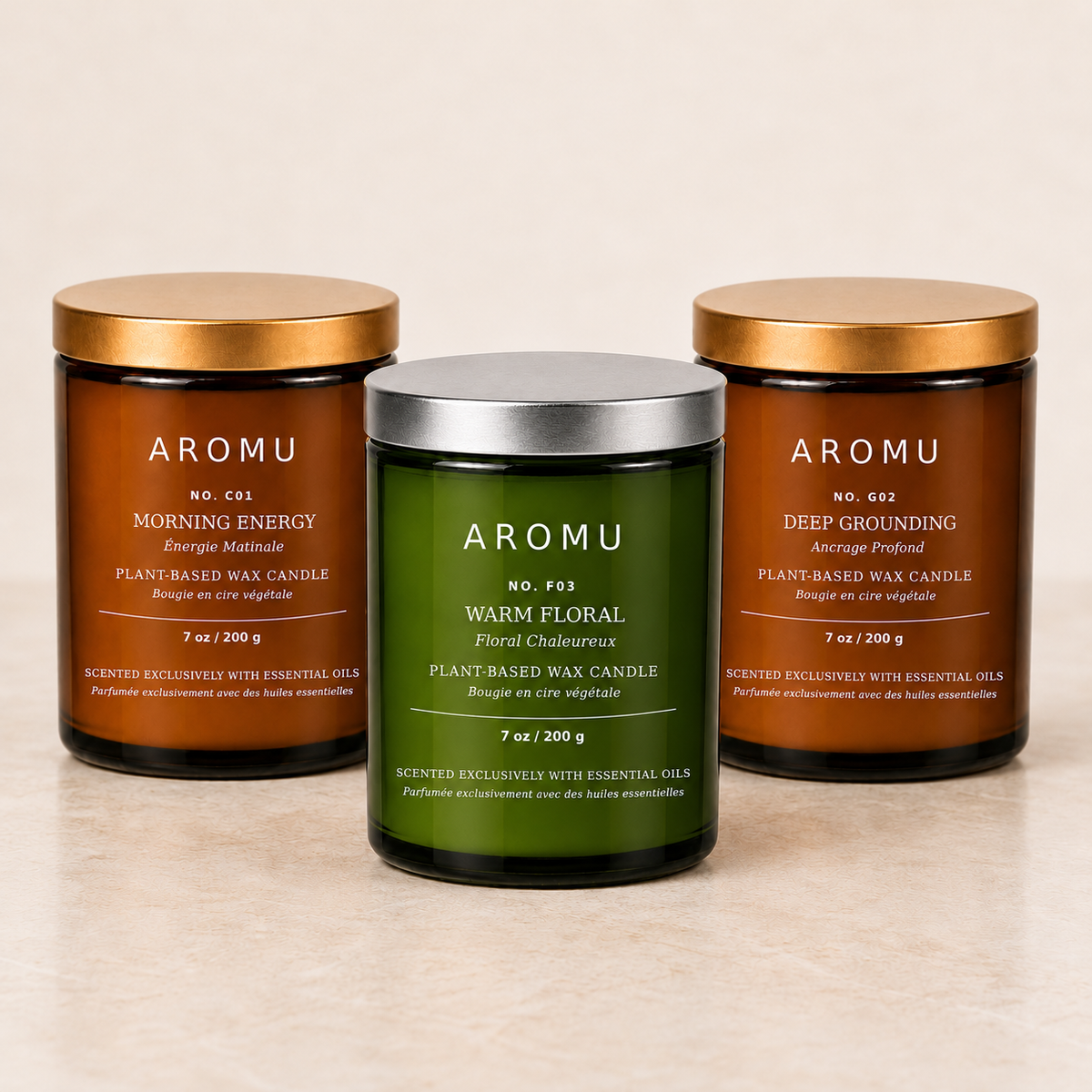 Discover AROMU Essential Oil Candle Gift Set