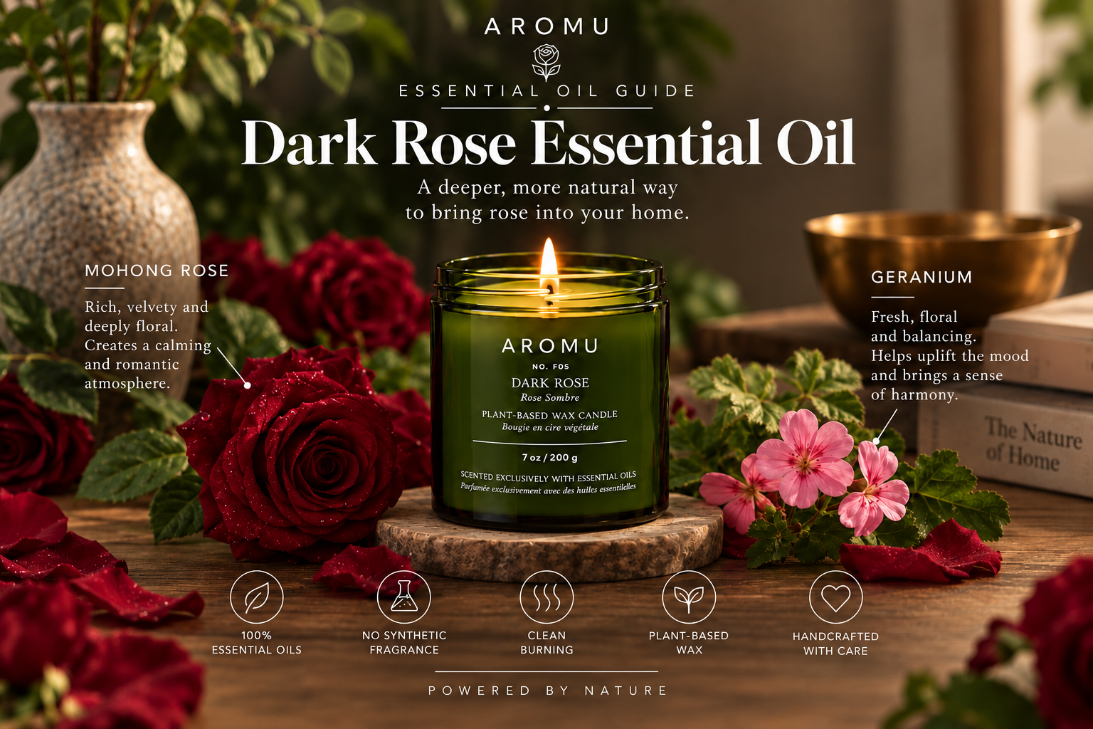 Dark Rose Essential Oil Candle: Mohong Rose Scent & Product Guide