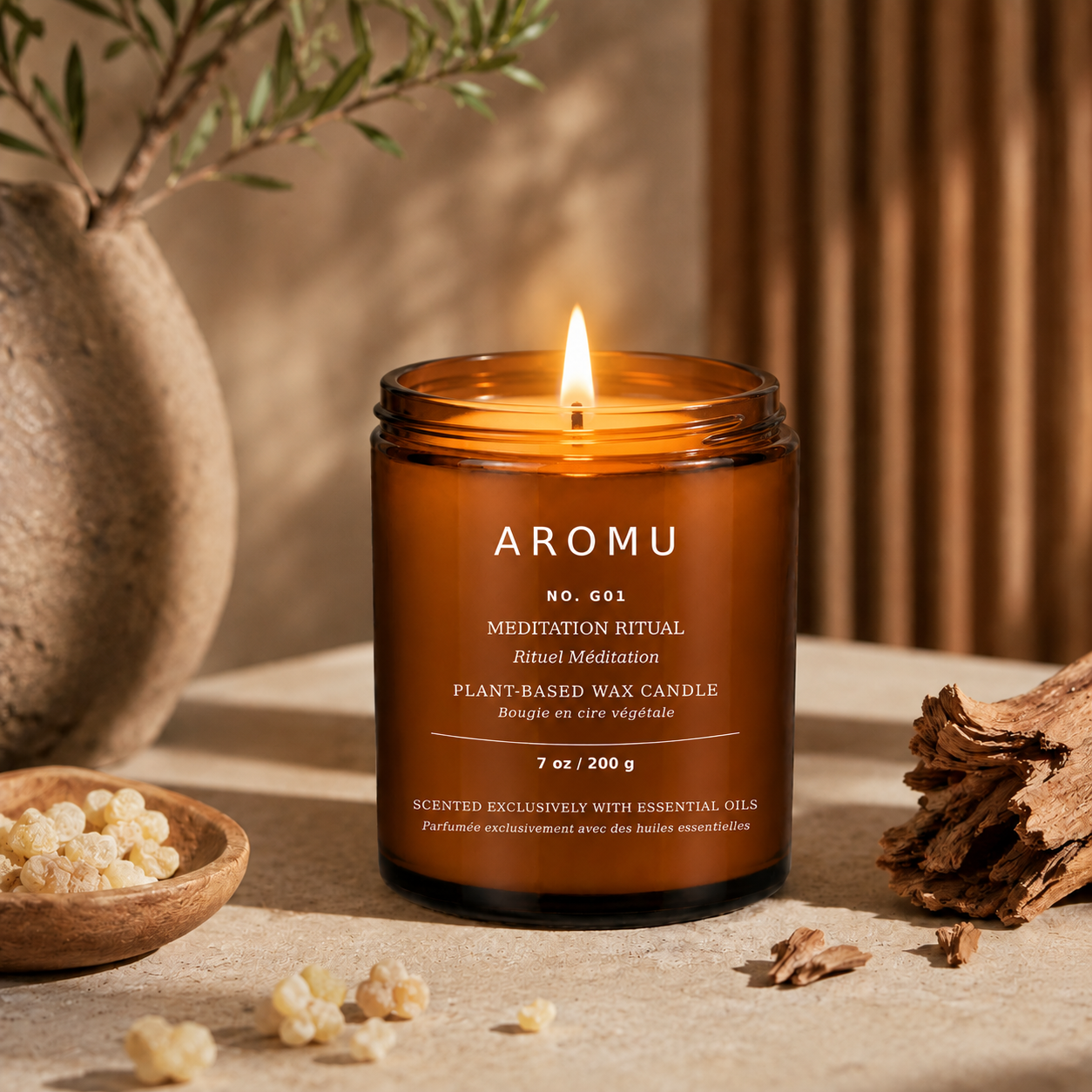Meditation Ritual Essential Oil Candle