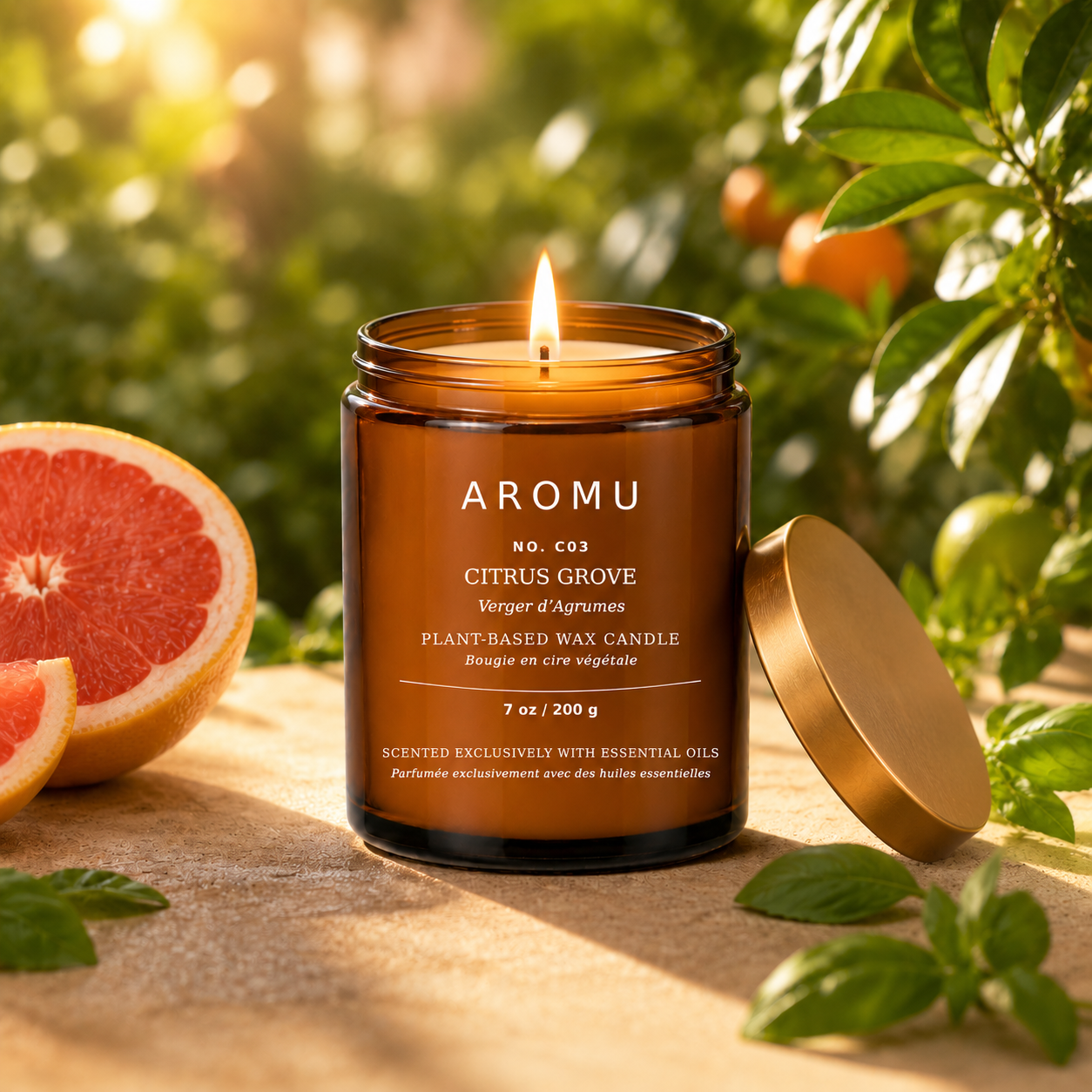 Citrus Grove Essential Oil Candle
