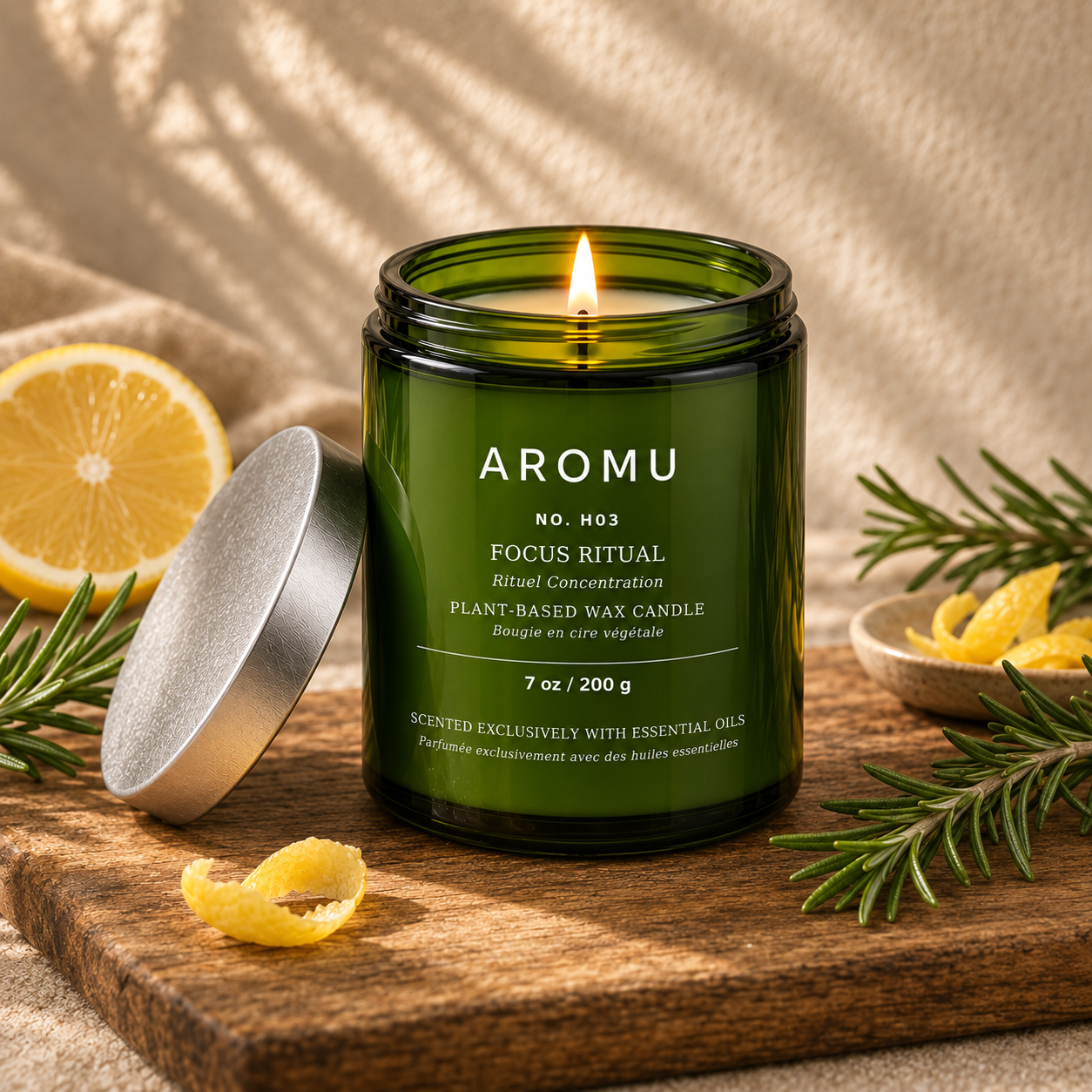 Focus Ritual Essential Oil Candle