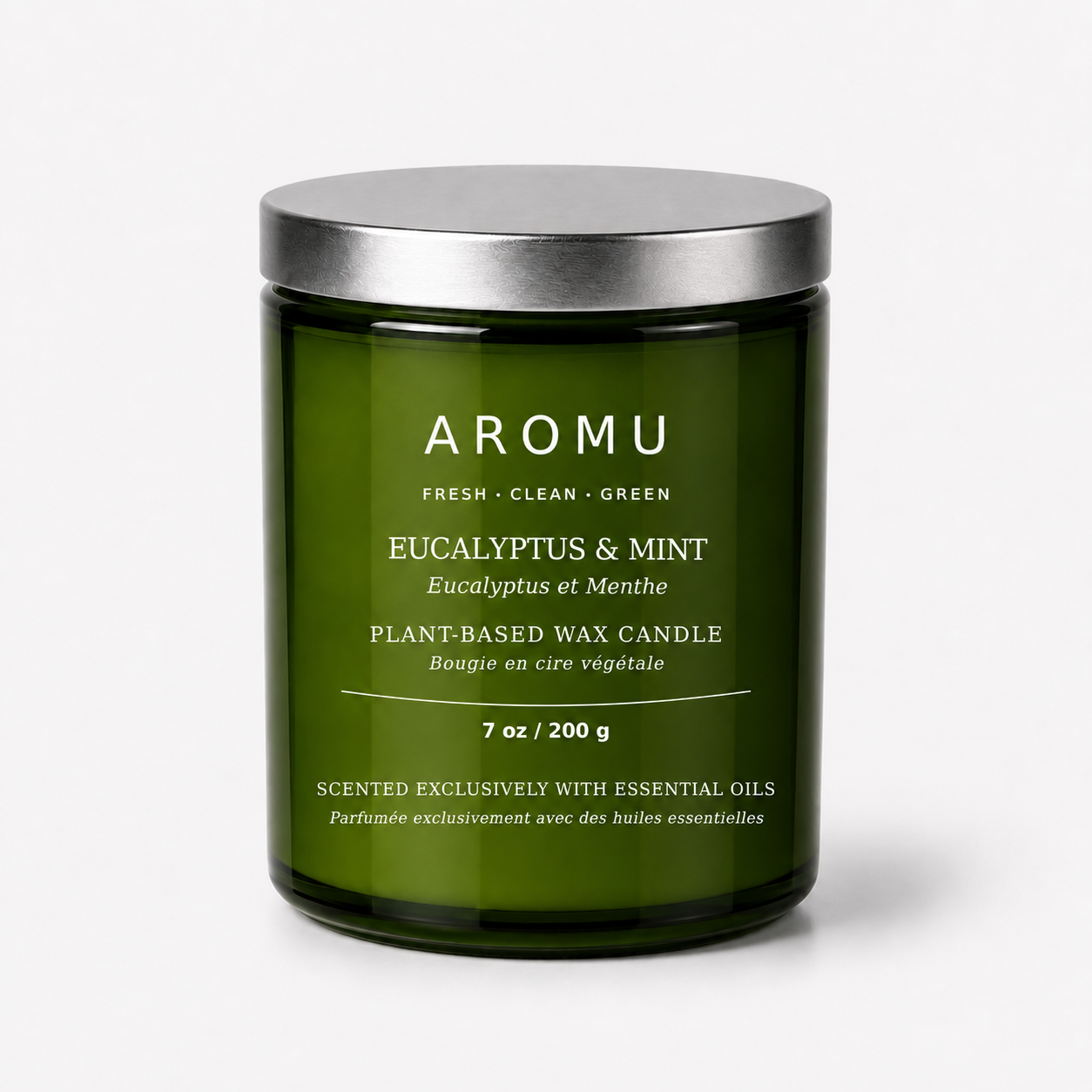 AROMU Eucalyptus & Mint Aromatherapy Essential Oil Candle