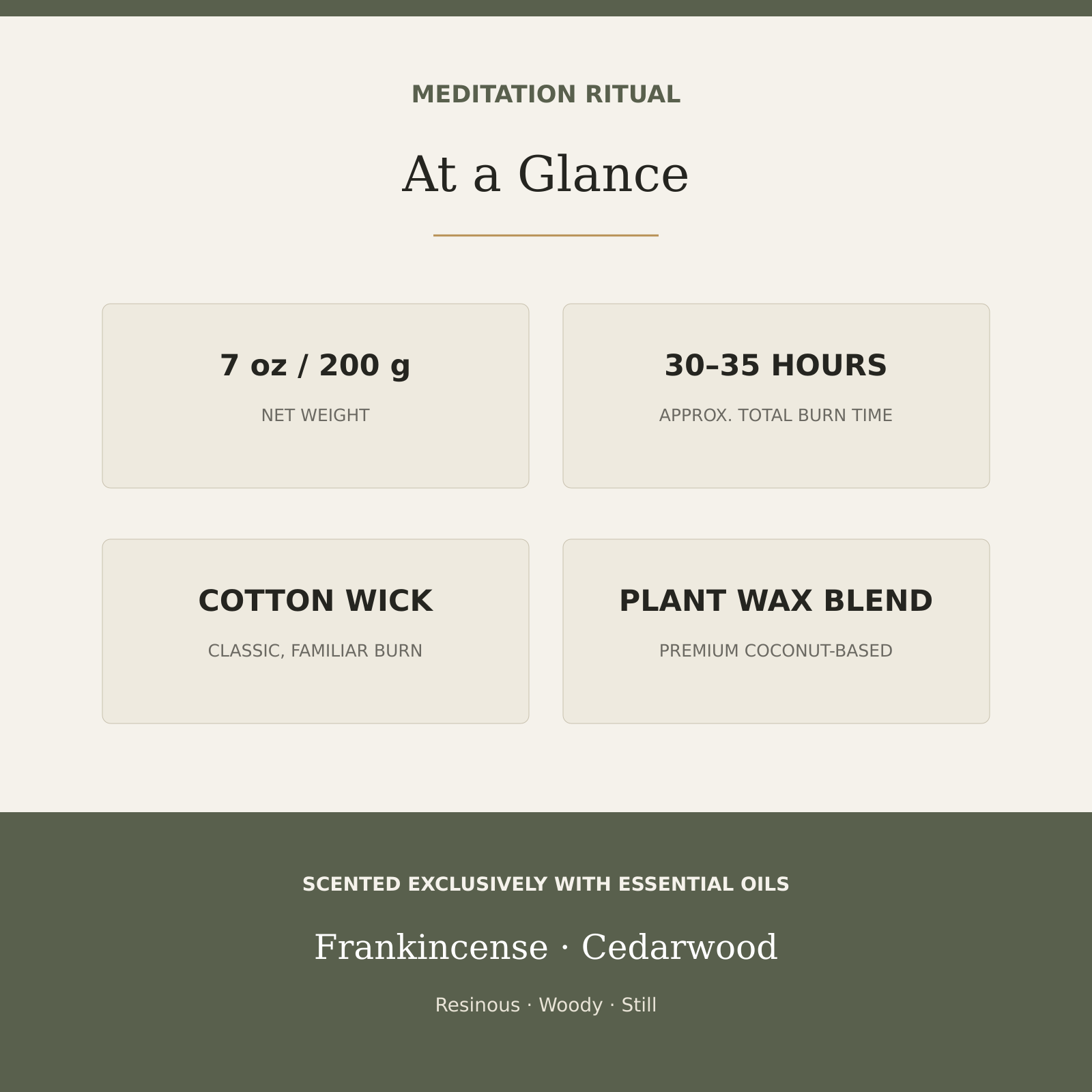 AROMU G01 Meditation Ritual product facts