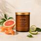 Morning Energy essential oil candle with grapefruit, lime peel and citrus leaves