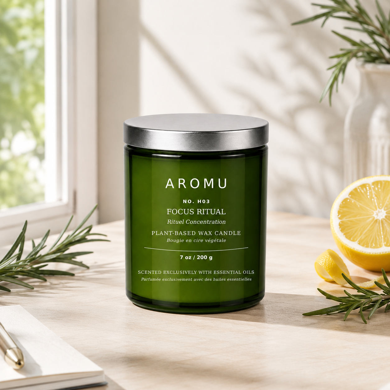AROMU H03 Focus Ritual lifestyle scene