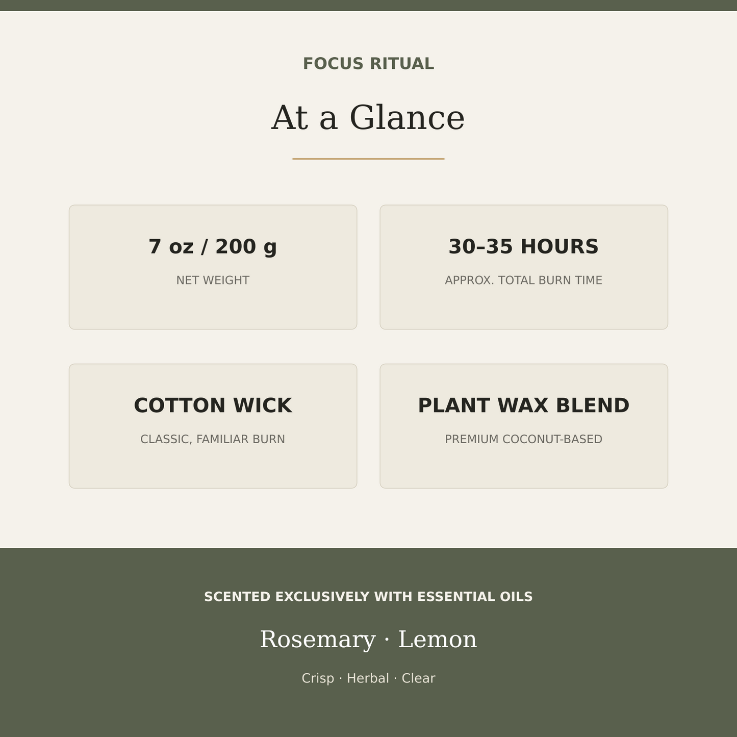 AROMU H03 Focus Ritual product facts