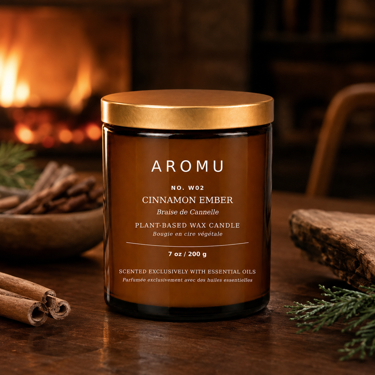 AROMU W02 Cinnamon Ember lifestyle scene