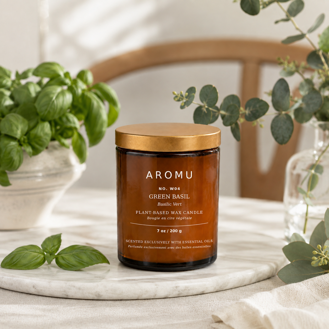 AROMU W04 Green Basil lifestyle scene