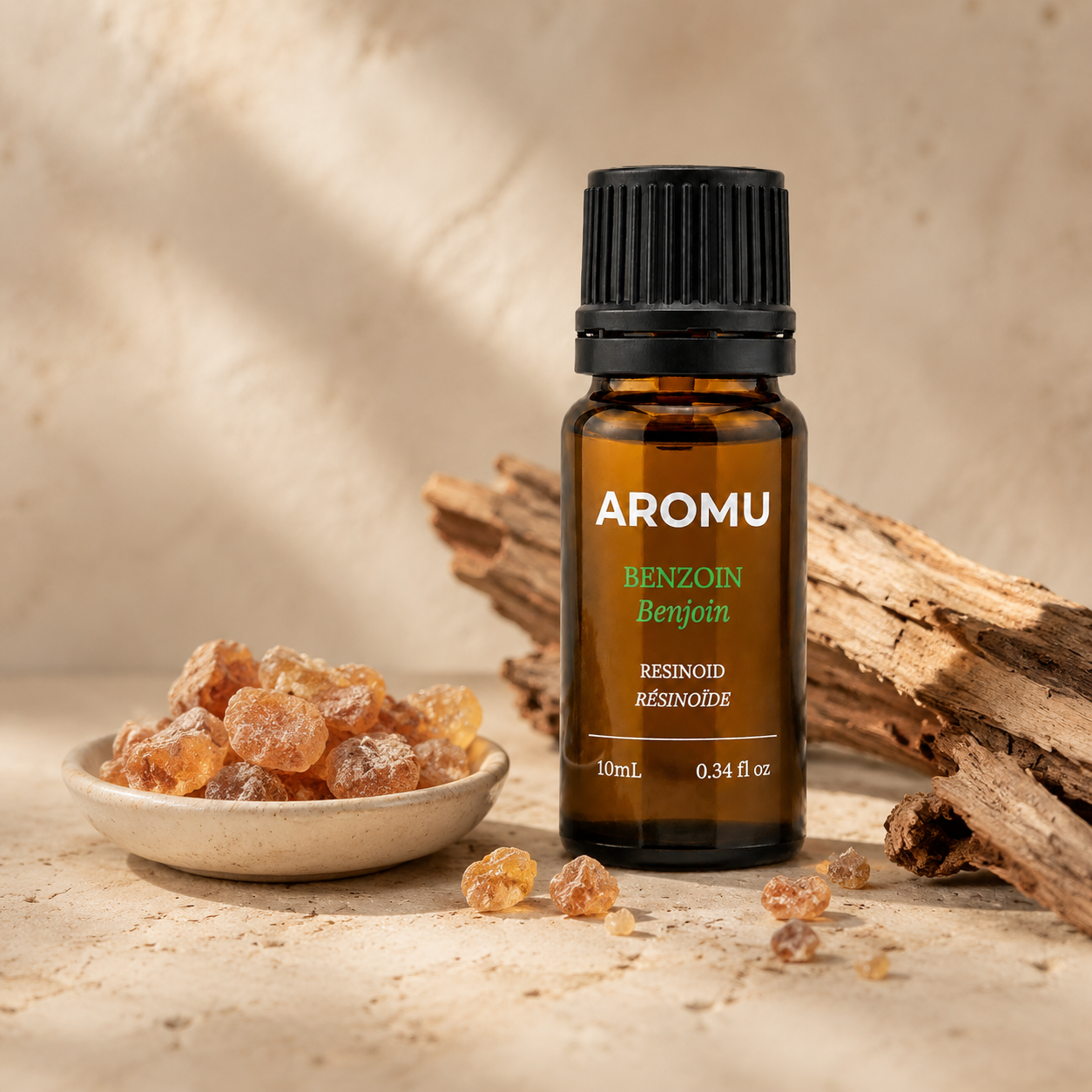 Benzoin resin, bark and AROMU resinoid