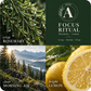 Focus Ritual Essential Oil Candle scent profile with key essential oils