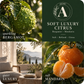 Soft Luxury Citrus Essential Oil Candle scent profile with key essential oils